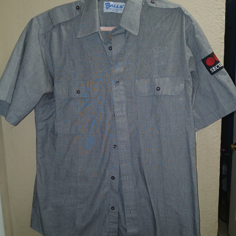 Gray Short Sleeve Security Dress Shirt